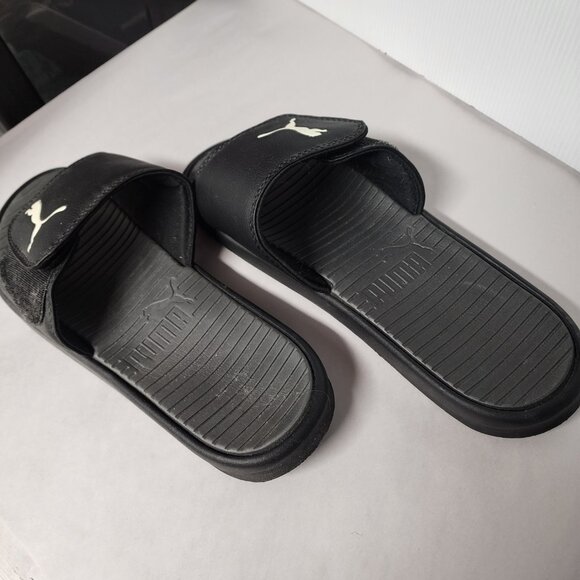 Puma Mens Cool Cat 2.0 black slip on sandals 11 - Picture 2 of 7